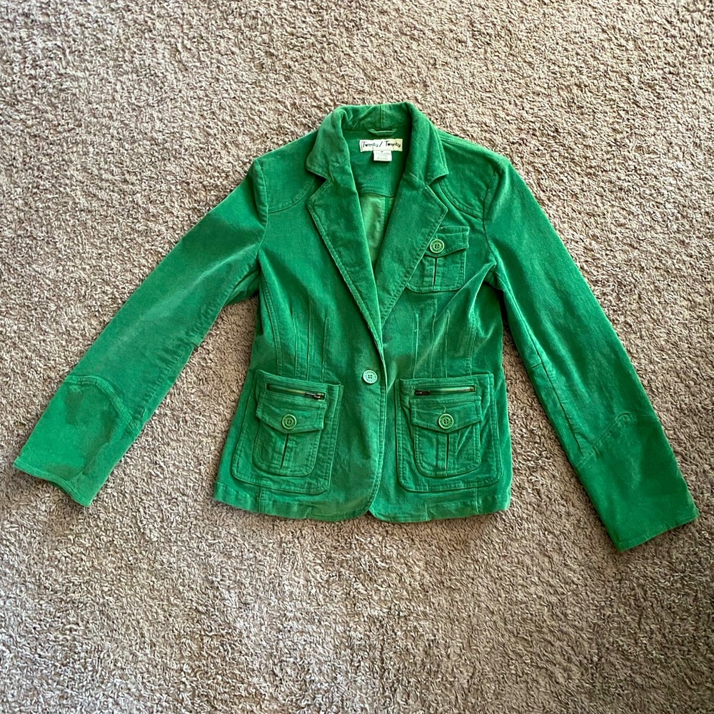 Green Vintage Corduroy Jacket - M